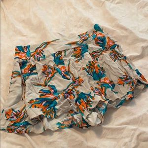 Summer Skort Size Small Tropical Flowy